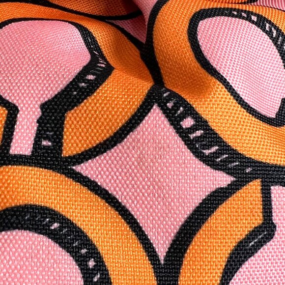 Coach Poppy Groovy Shoulder Bag Pink Orange Signature Pop Art Canvas Keychains - Picture 6 of 14